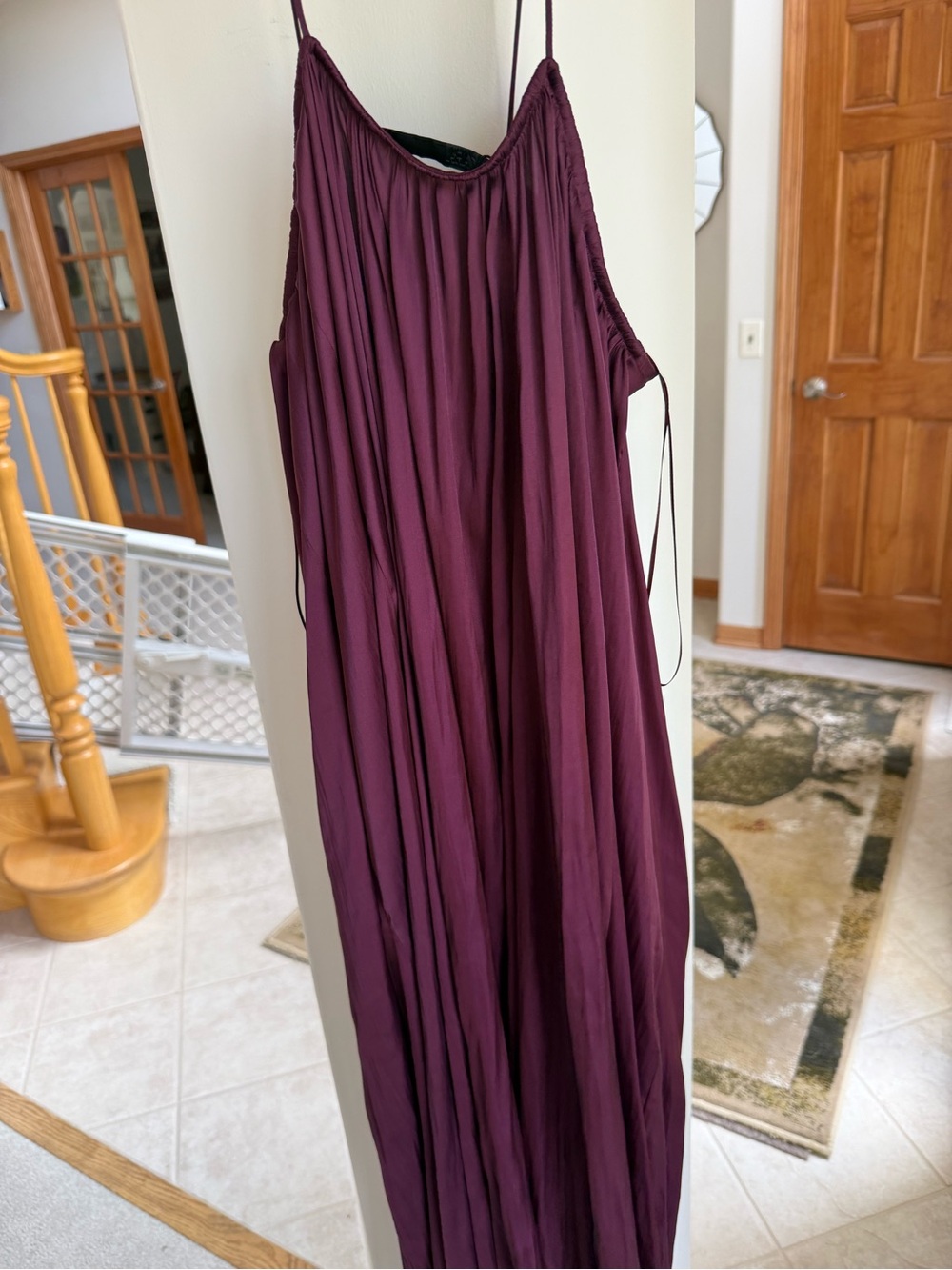 Zara Halter Maxi Dress in Burgundy - Picture 6 of 6